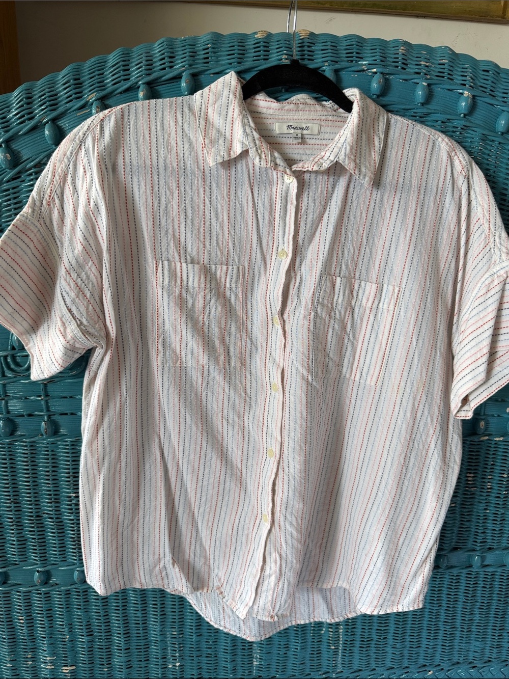 Madewell stitched button down medium